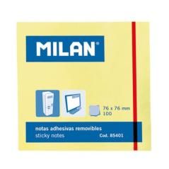 Milan bloc notas adhesivas 100 hojas 76x76mm amarillo -10u- - Imagen 1
