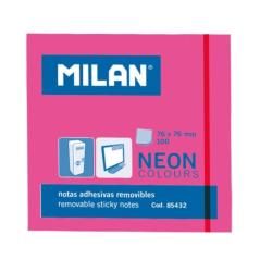 Milan bloc notas adhesivas 100 hojas 76x76mm rosa neÓn -10u- - Imagen 1