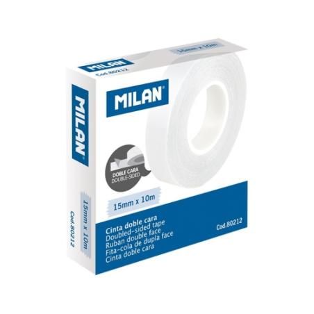 Milan cinta adhesiva translúcida de doble cara 15 mm x 10 m. multiplo de venta 10 unidades. - Imagen 1