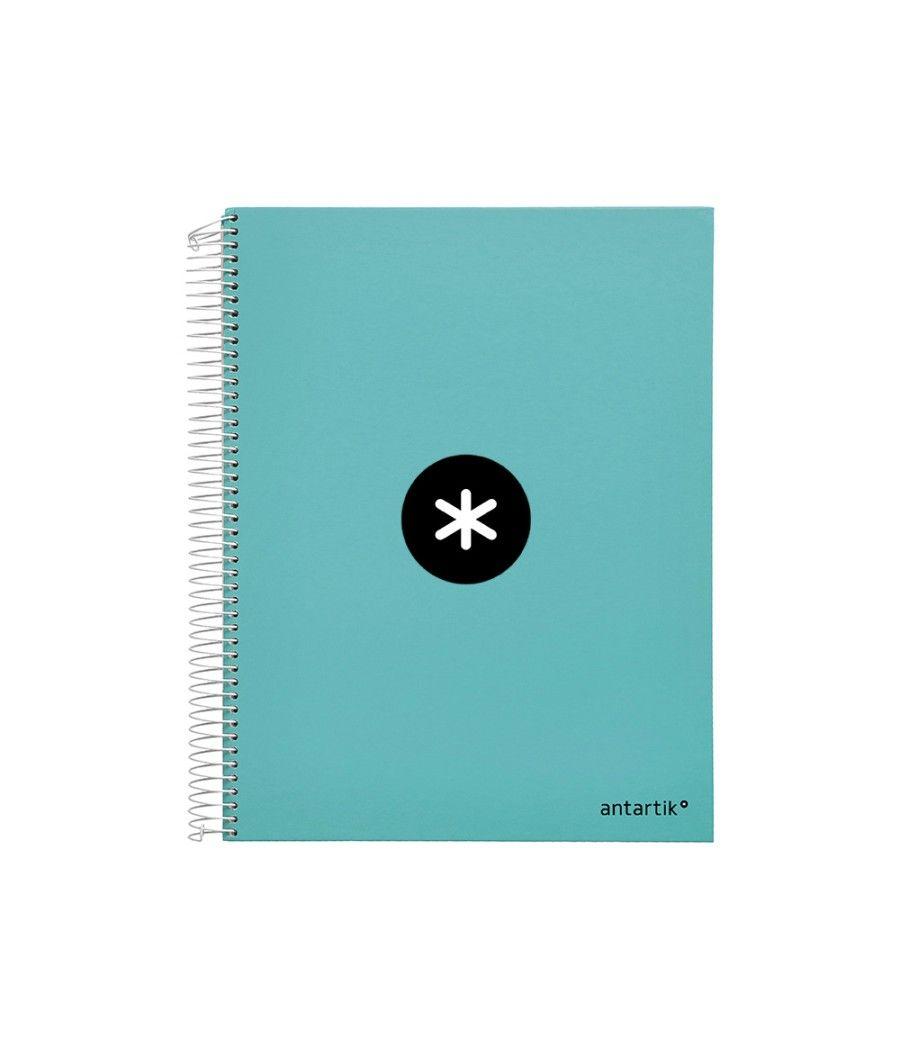 Cuaderno espiral liderpapel a4 micro antartik tapa forrada 120h 100 gr liso 5 bandas 4 taladros color menta - Imagen 2