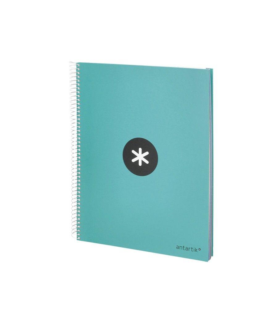 Cuaderno espiral liderpapel a4 micro antartik tapa forrada 120h 100 gr liso 5 bandas 4 taladros color menta - Imagen 4