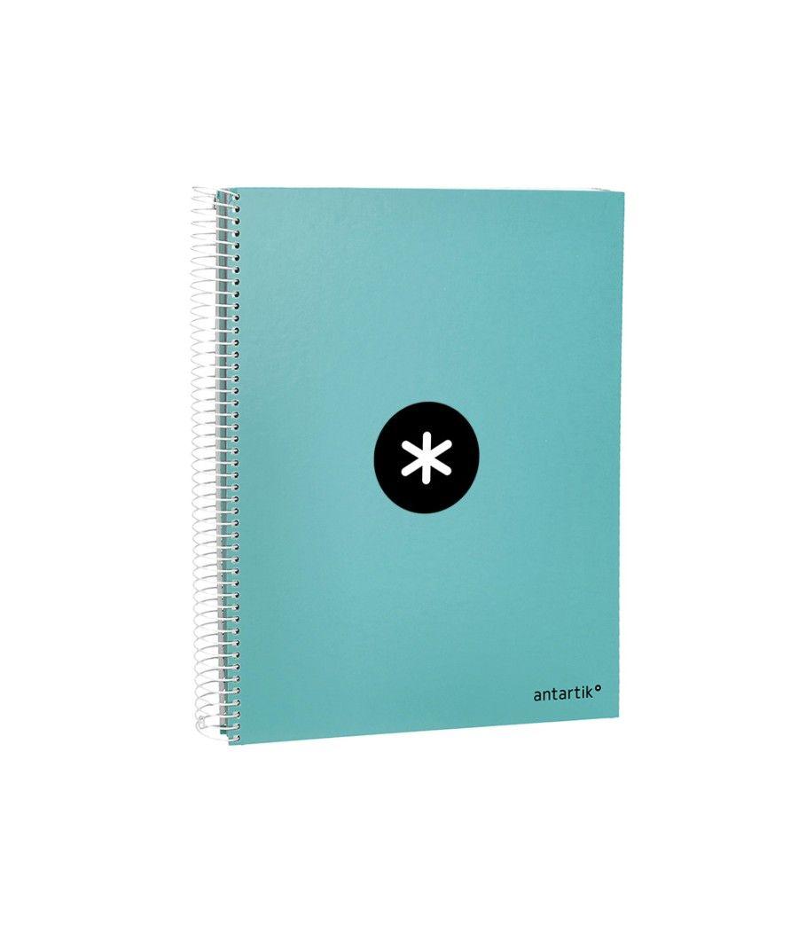 Cuaderno espiral liderpapel a4 micro antartik tapa forrada 120h 100 gr liso 5 bandas 4 taladros color menta - Imagen 5