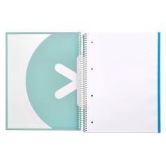 Cuaderno espiral liderpapel a4 micro antartik tapa forrada 120h 100 gr liso 5 bandas 4 taladros color menta - Imagen 7