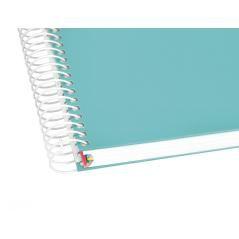 Cuaderno espiral liderpapel a4 micro antartik tapa forrada 120h 100 gr liso 5 bandas 4 taladros color menta - Imagen 8