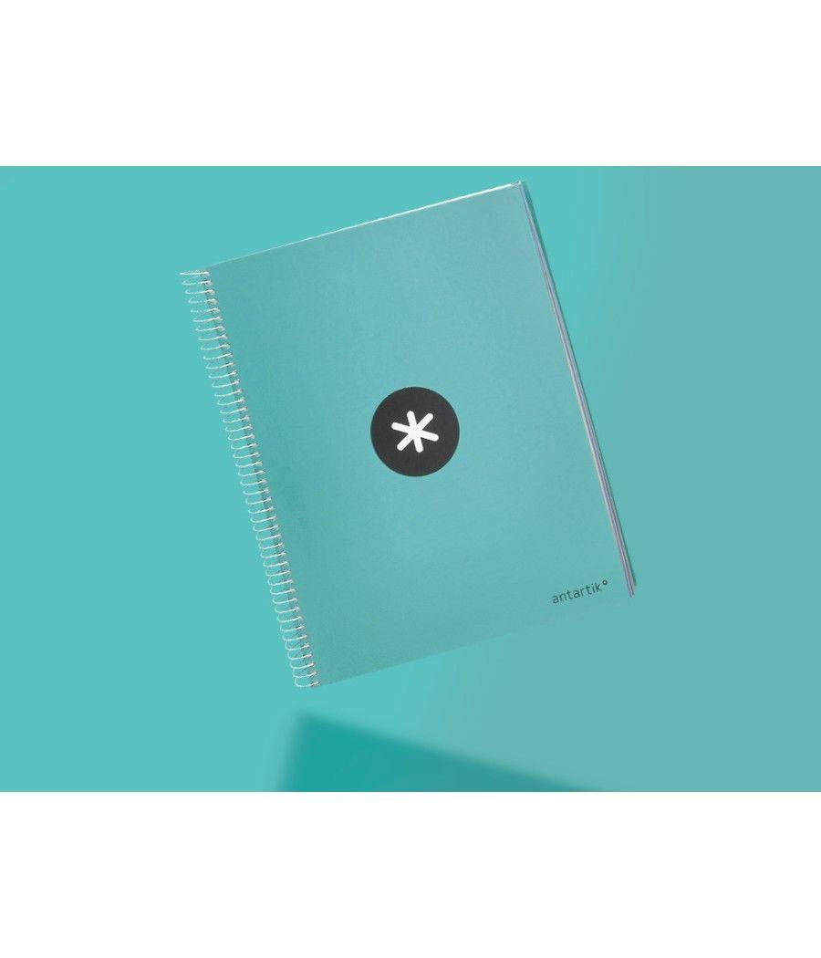 Cuaderno espiral liderpapel a4 micro antartik tapa forrada 120h 100 gr liso 5 bandas 4 taladros color menta - Imagen 9