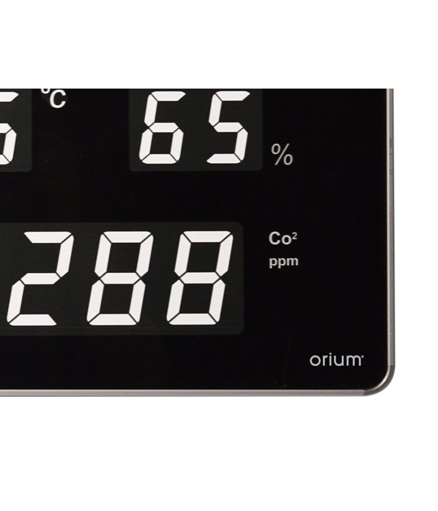 Reloj orium cep con medidor de co2 pantalla led alarma personalizable y sensor de infrarrojos 400x360x40 mm - Imagen 4