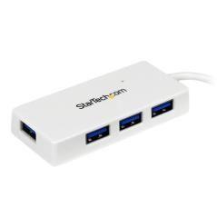 StarTech.com Adaptador Concentrador Hub Ladrón USB 3.0 Super Speed para Laptop de 4 Puertos Salidas - Blanco - Imagen 3