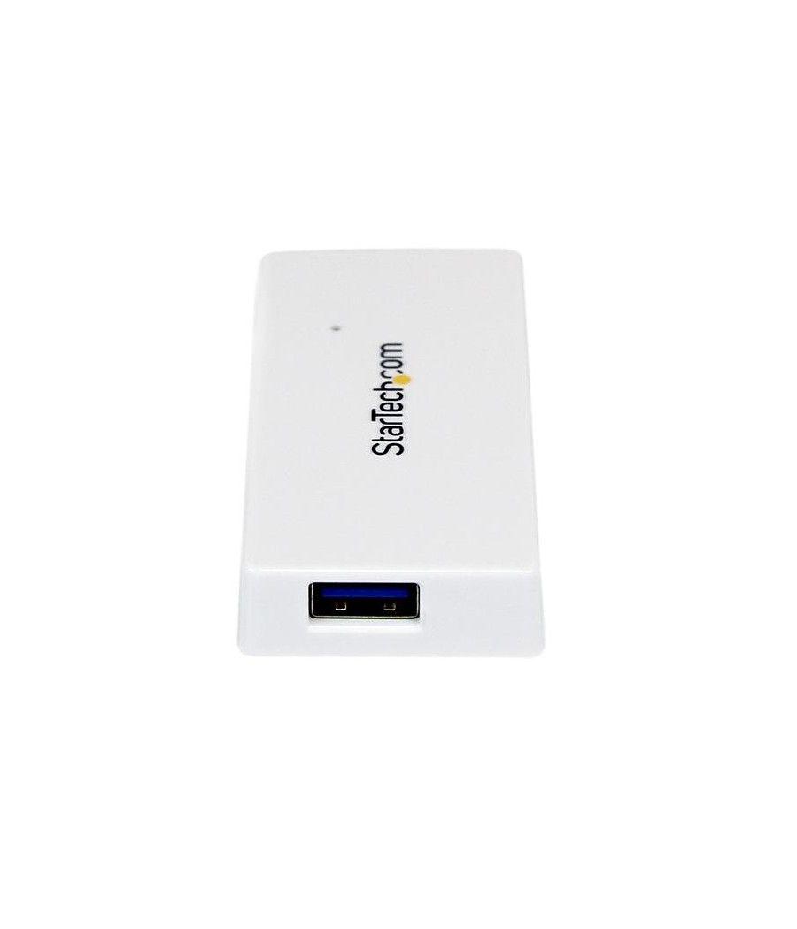 StarTech.com Adaptador Concentrador Hub Ladrón USB 3.0 Super Speed para Laptop de 4 Puertos Salidas - Blanco - Imagen 5