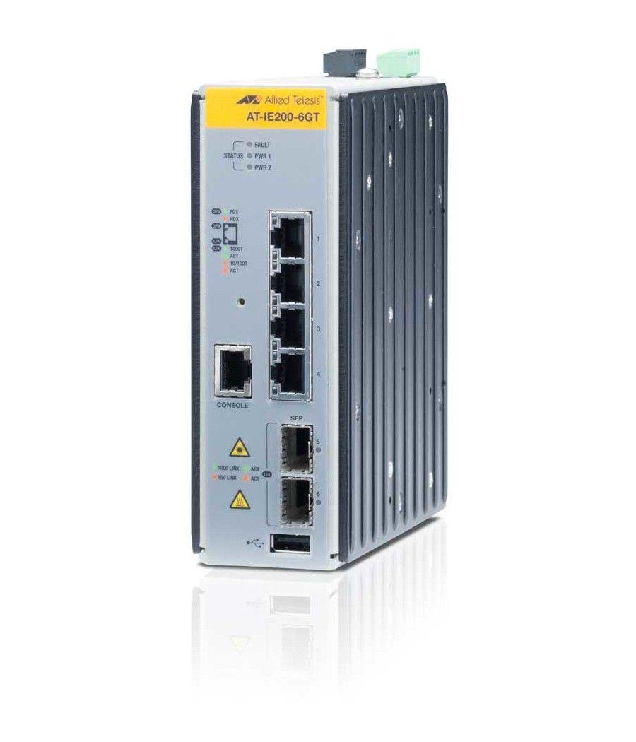 Allied Telesis AT-IE200-6GT Gestionado L2 Gigabit Ethernet (10/100/1000) Negro - Imagen 2