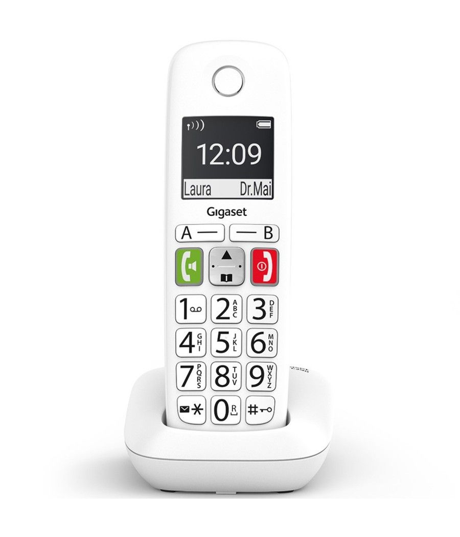 Telefono fijo inalambrico gigaset e290 blanco 150 numeros - 21 tonos - Imagen 1