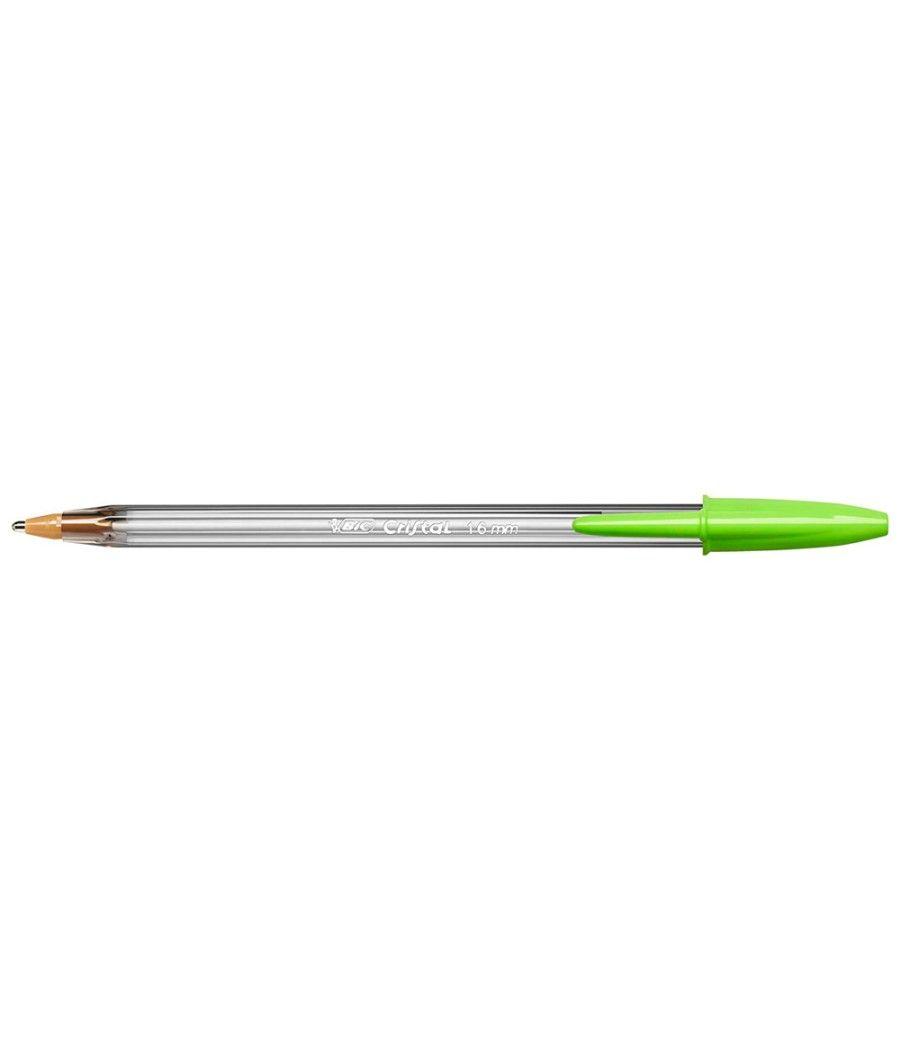 Bolígrafo bic cristal fun verde lima punta 1,6 mm pack 20 unidades - Imagen 2