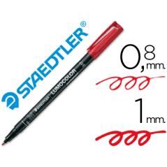 Rotulador staedtler lumocolor retroproyeccion punta de fibrapermanente 317-2 rojo punta media redonda 0.8-1 mm pack 10 unidades 