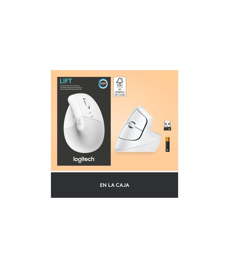 Logitech Lift ratón mano derecha RF inalámbrica + Bluetooth 4000 DPI - Imagen 6
