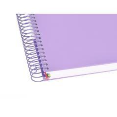 Cuaderno espiral liderpapel a4 micro antartik tapa forrada 120h 100 gr horizontal 5 banda4 taladros color lavanda - Imagen 8