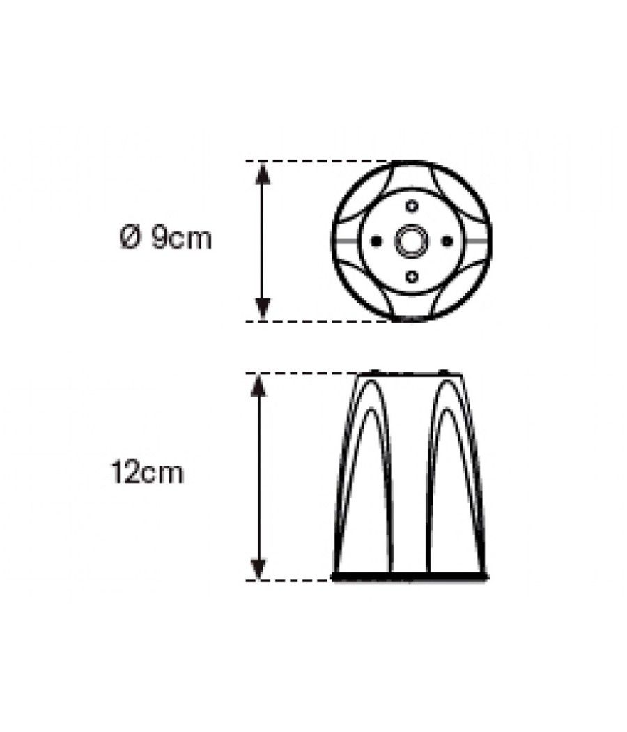 Adaptador para cono faru rojo alto 120 mm diametro 90 mm - Imagen 2