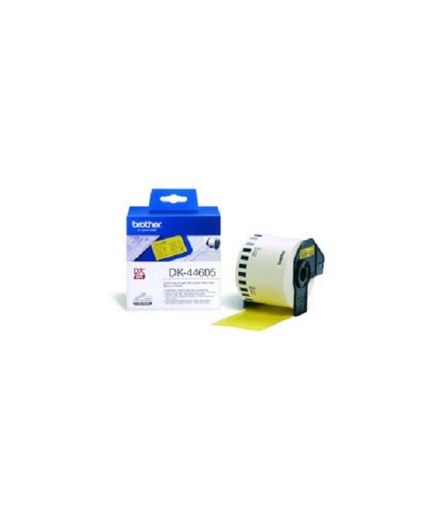 Brother DK-44605 Continuous Removable Yellow Paper Tape (62mm) Amarillo - Imagen 1