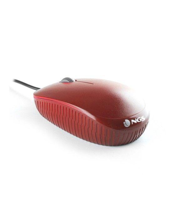 NGS Flame ratón mano derecha USB tipo A Óptico 1000 DPI - Imagen 3