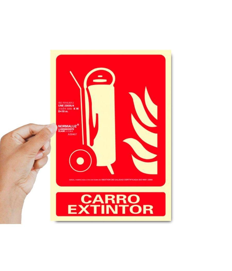 Pictograma archivo 2000 carro extintor pvc rojo luminiscente 210x300 mm - Imagen 3