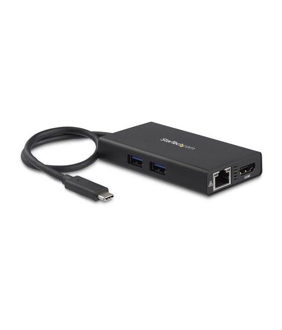 StarTech.com Adaptador Multipuertos USB-C con HDMI de 4K- 2x Puertos USB-A - PD de 60W - Negro - Imagen 1