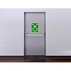 Pictograma archivo 2000 punto de reunion pvc verde luminiscente 224x300 mm - Imagen 4