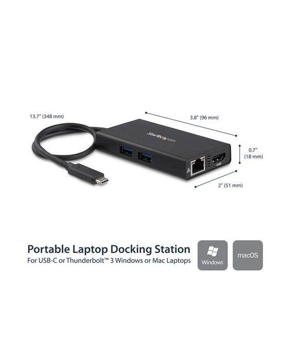 StarTech.com Adaptador Multipuertos USB-C con HDMI de 4K- 2x Puertos USB-A - PD de 60W - Negro - Imagen 2