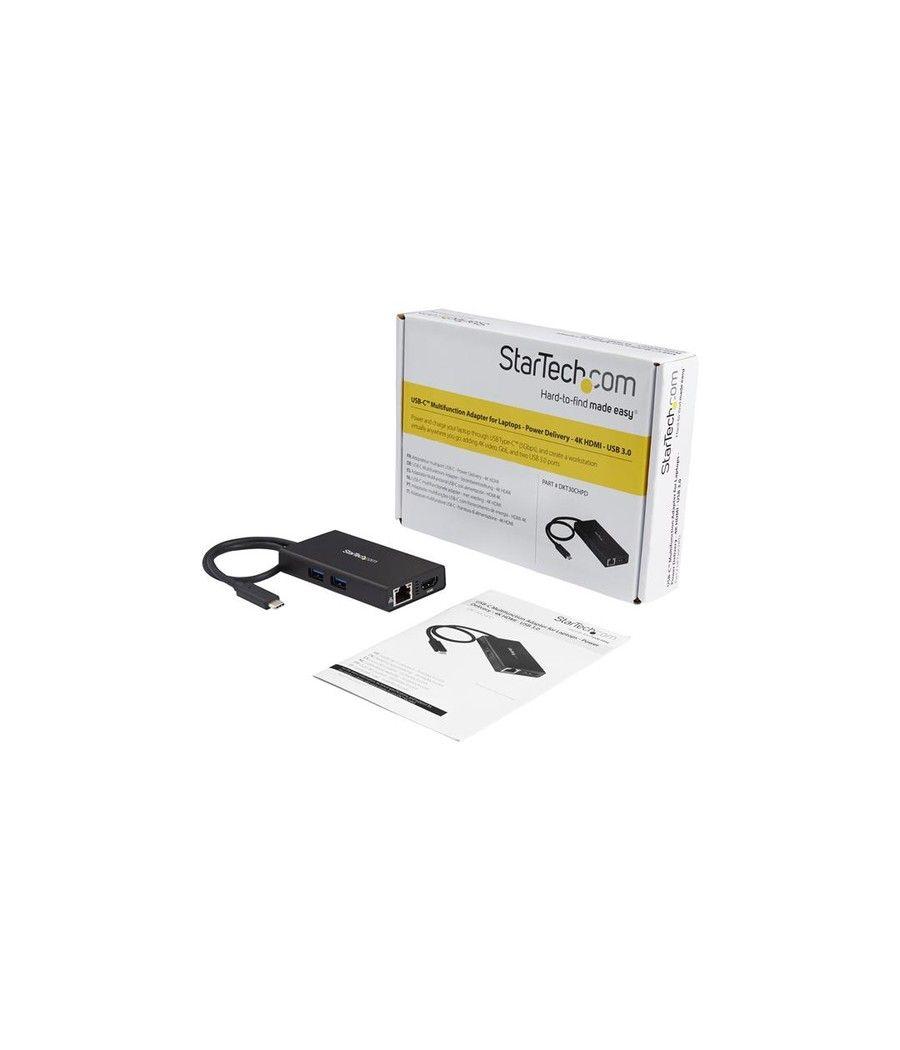 StarTech.com Adaptador Multipuertos USB-C con HDMI de 4K- 2x Puertos USB-A - PD de 60W - Negro - Imagen 7