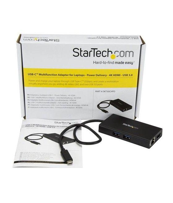 StarTech.com Adaptador Multipuertos USB-C con HDMI de 4K- 2x Puertos USB-A - PD de 60W - Negro - Imagen 8