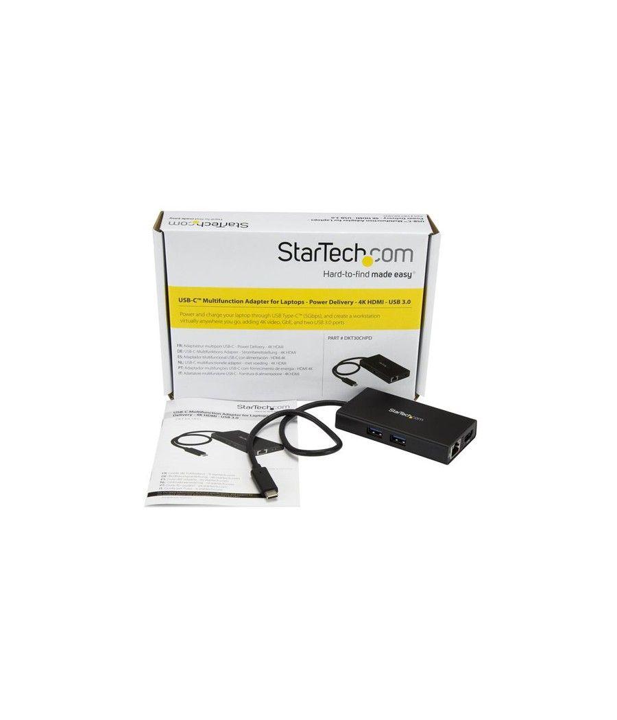 StarTech.com Adaptador Multipuertos USB-C con HDMI de 4K- 2x Puertos USB-A - PD de 60W - Negro - Imagen 8