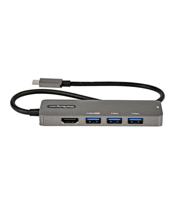 StarTech.com Adaptador Multipuertos USB-C - Docking Station USB Tipo C a HDMI 2.0b 4K de 60Hz (HDR10) - PD de 100W de Paso - Hub