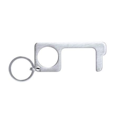 Llavero higiénico anticontacto bigox acero inoxidable 3,20x7,60 cm - Imagen 1