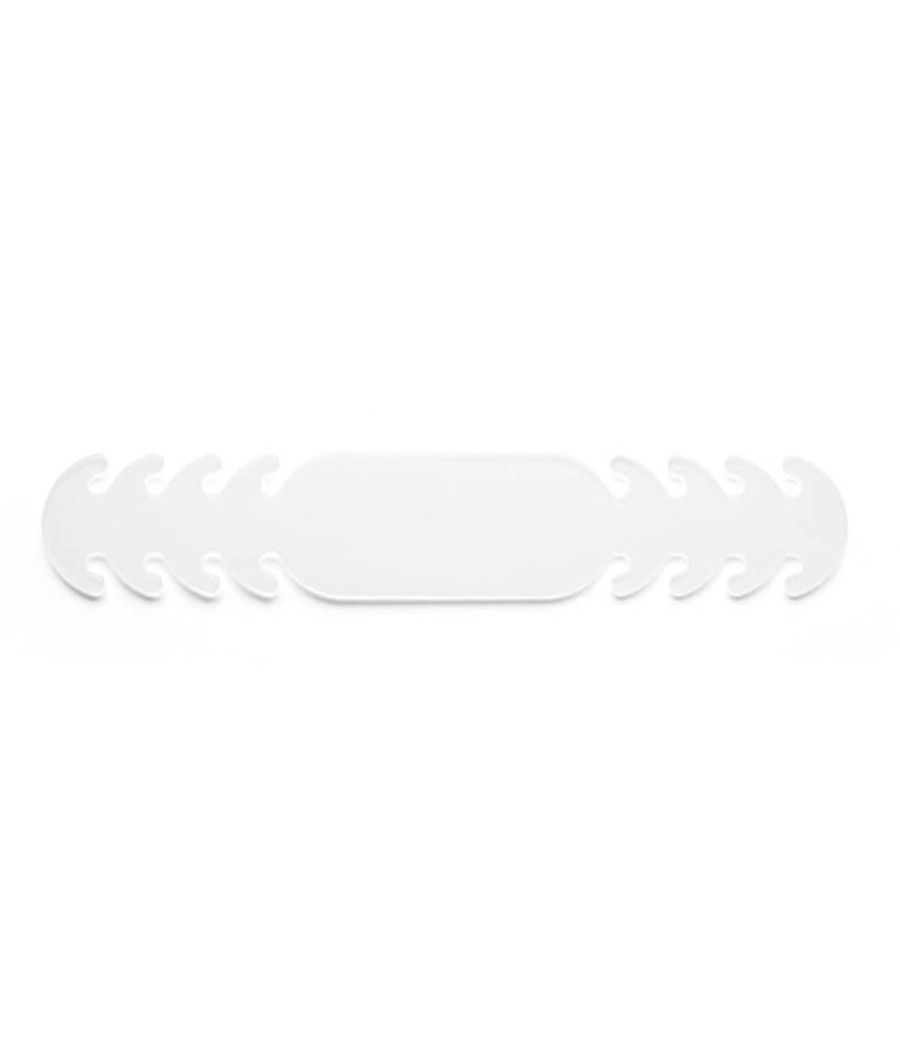 Ajustador salvaorejas mascarilla silicona flexible 3 posiciones ajuste color blanco 19,4x1,8 cm