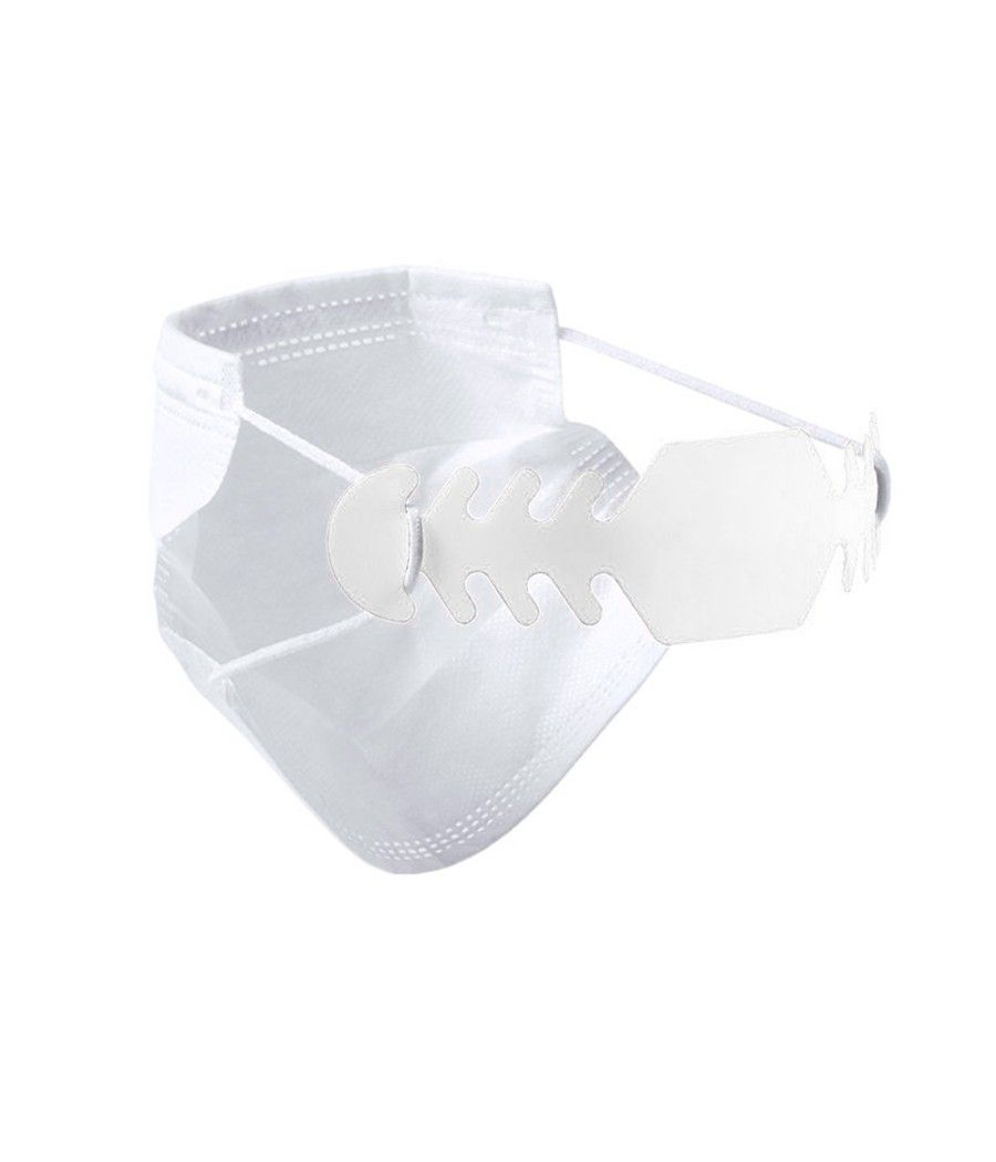 Ajustador salvaorejas mascarilla silicona flexible 3 posiciones ajuste color blanco 19,4x1,8 cm - Imagen 2