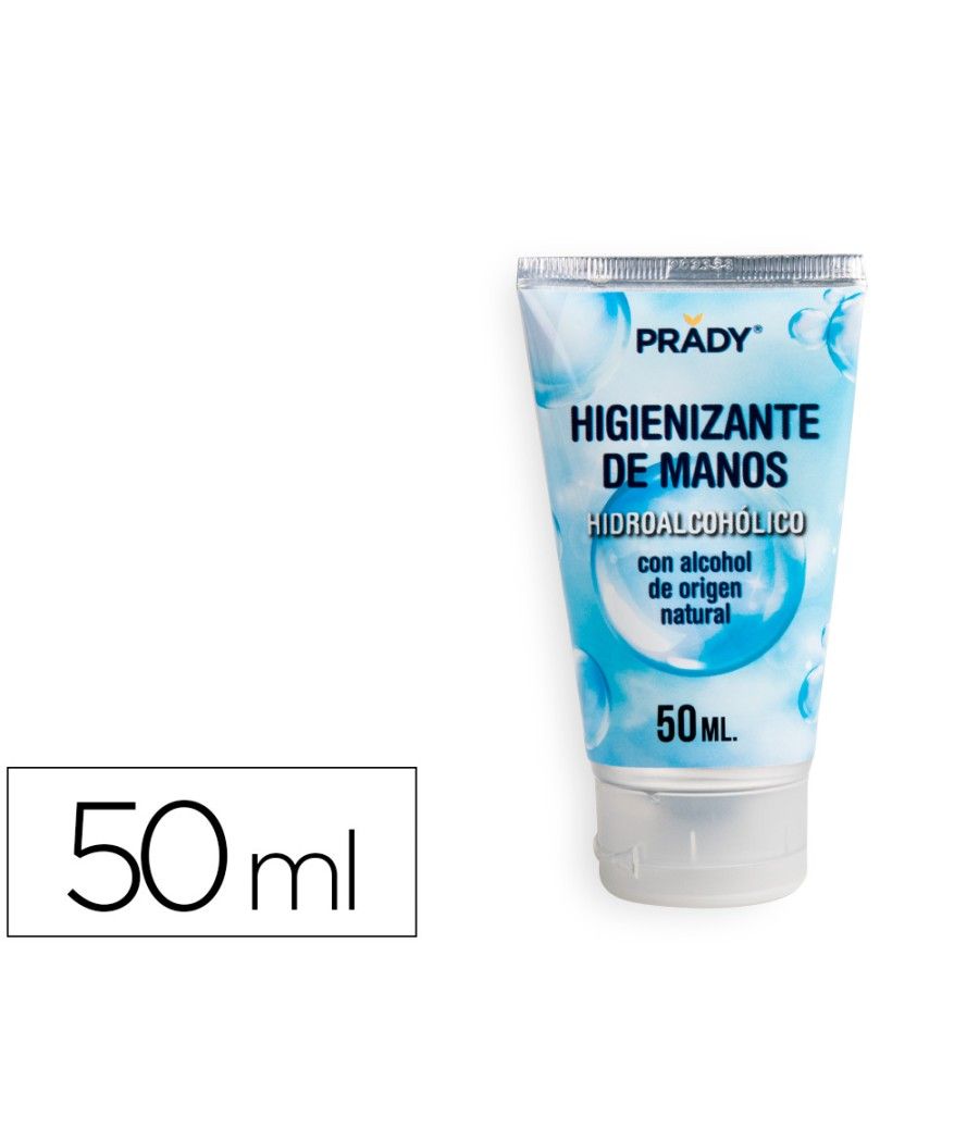 Gel hidroalcoholico higienizante para manos limpiay desinfecta sin necesidad de aclarado bote de 50 ml - Imagen 1