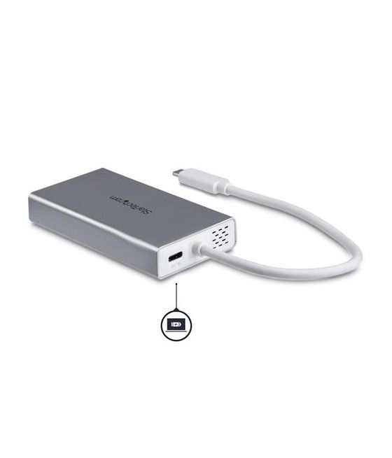 StarTech.com Adaptador USB-C Multifunción para Ordenadores Portátiles - con Entrega de Potencia - 4K HDMI - USB 3.0 - Blanco - I