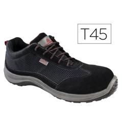 Zapatos de seguridad deltaplus asti piel de serraje afelpado suela de composite negro talla 45 - Imagen 1