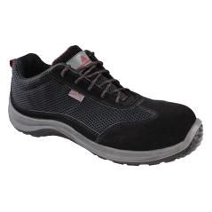 Zapatos de seguridad deltaplus asti piel de serraje afelpado suela de composite negro talla 45