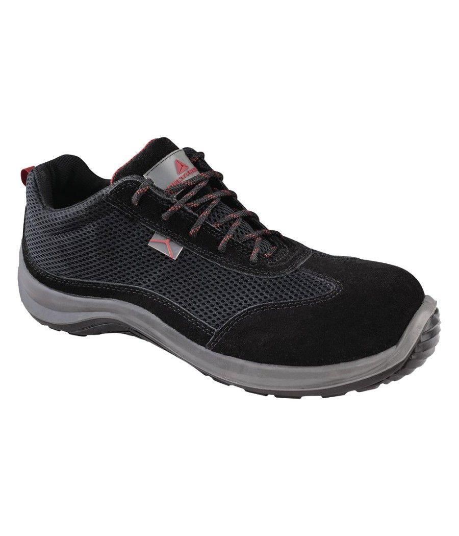 Zapatos de seguridad deltaplus asti piel de serraje afelpado suela de composite negro talla 45 - Imagen 2