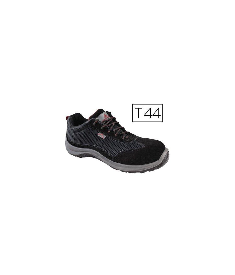 Zapatos de seguridad deltaplus asti piel de serraje afelpado suela de composite negro talla 44 - Imagen 1