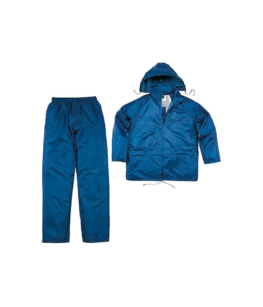 Conjunto de lluvia deltaplus 400 poliéster/pvc azul marino talla xxl - Imagen 2