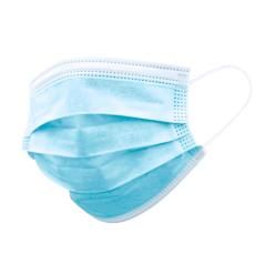 Mascarilla facial higienica desechable 3 capas con ajuste nasal filtracion 95% color azul pack 50 unidades - Imagen 1