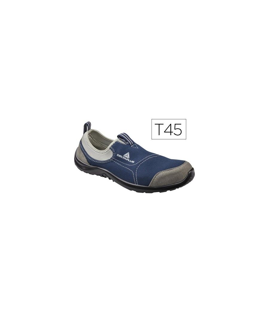 Zapatos de seguridad deltaplus de poliéster y algodón con plantilla y puntera - color azul marino talla 45 - Imagen 1