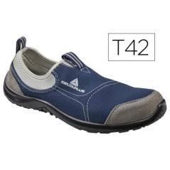 Zapatos de seguridad deltaplus de poliéster y algodón con plantilla y puntera - color azul marino talla 42 - Imagen 1