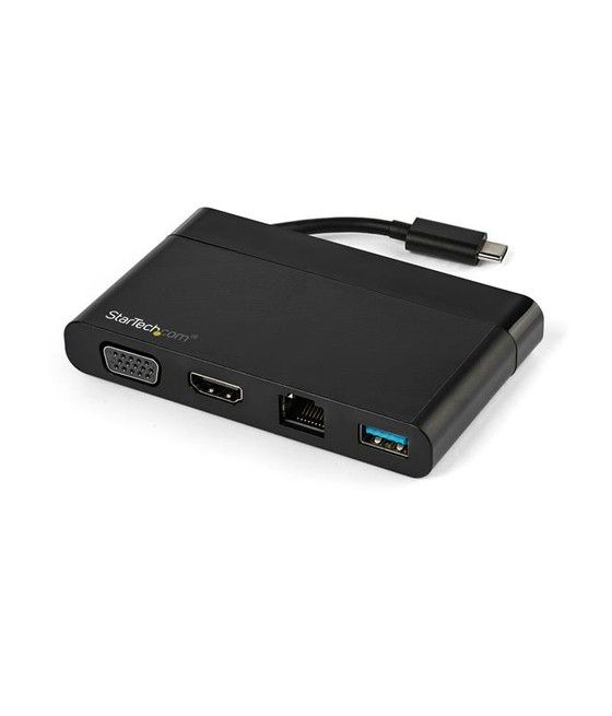 StarTech.com Adaptador Multipuertos USB-C 4K con HDMI y VGA - Mac Win Chrome - 1x USB-A - GbE - Portátil - Docking Station USB T
