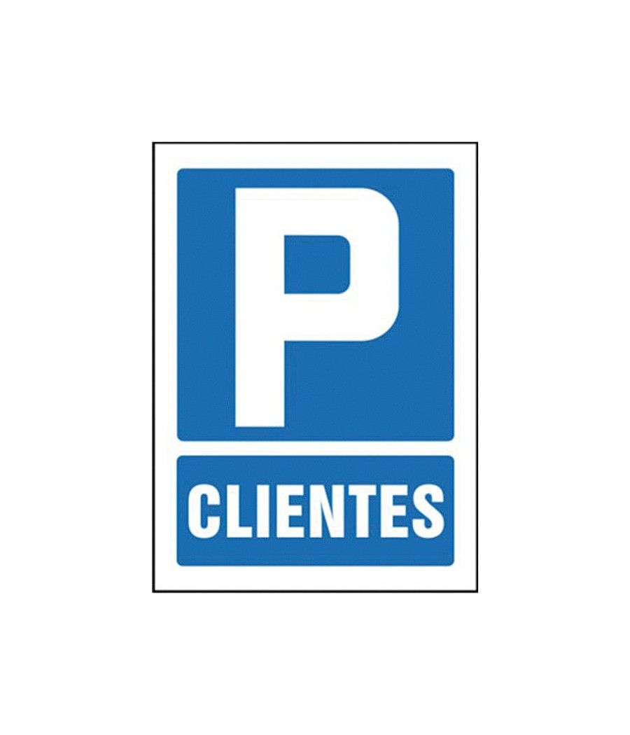 Pictograma syssa señal de parking clientes en pvc 210x297 mm - Imagen 2