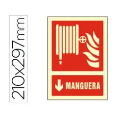 Pictograma syssa señal de manguera en pvc fotoluminiscente 210x297 mm - Imagen 1
