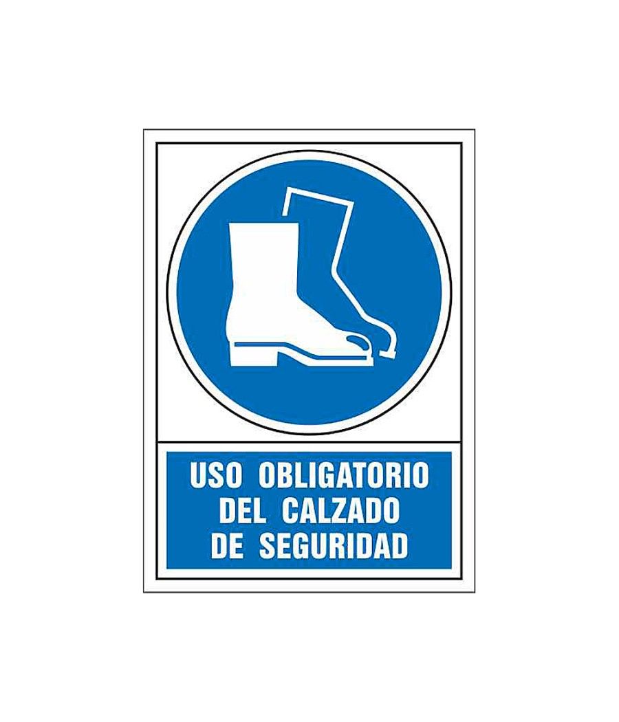 Pictograma syssa señal de obligación uso obligatorio del calzado de seguridad en pvc 245x345 mm - Imagen 2