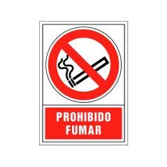 Pictograma syssa señal de prohibición prohibido fumar en pvc 245x345 mm - Imagen 2