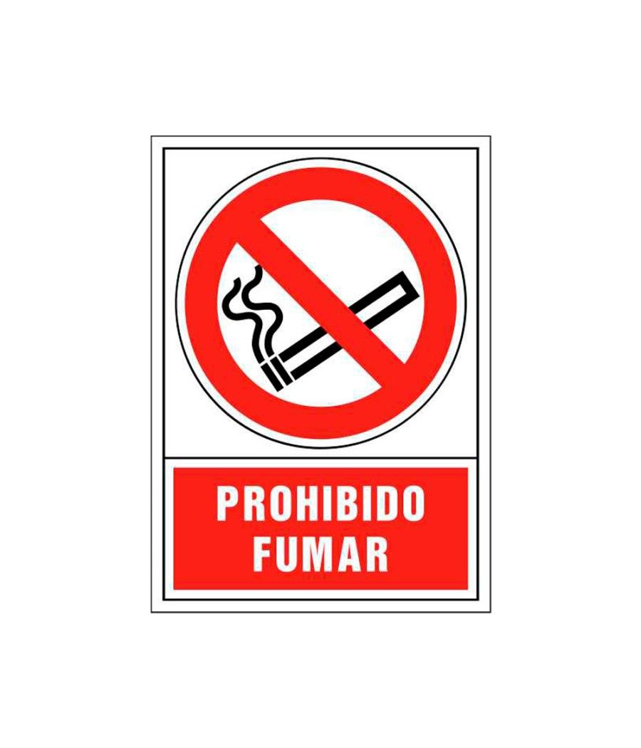Pictograma syssa señal de prohibición prohibido fumar en pvc 245x345 mm - Imagen 2