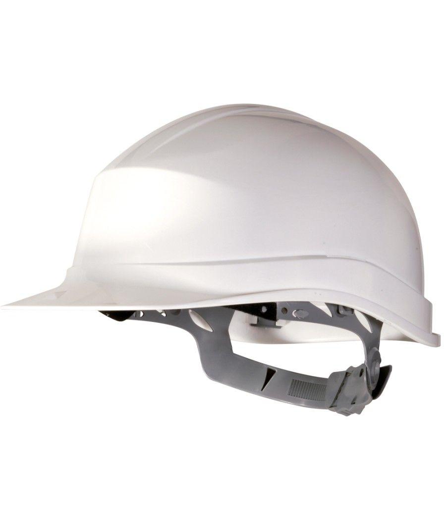 Casco de protección deltaplus polietileno especial para obra y trabajos electricos de baja tension color blanco - Imagen 2