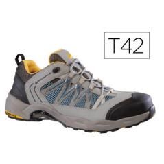 Zapatos de seguridad deltaplus trek de piel serraje puntera y suela composite gris talla 42 - Imagen 1